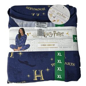 Harry Potter Hogwarts Womens X-Large Wizarding World Lounge Pajama Set Top Pants